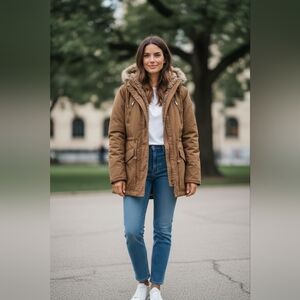 Rue21 Brown Utility Jacket Lightweight Casual